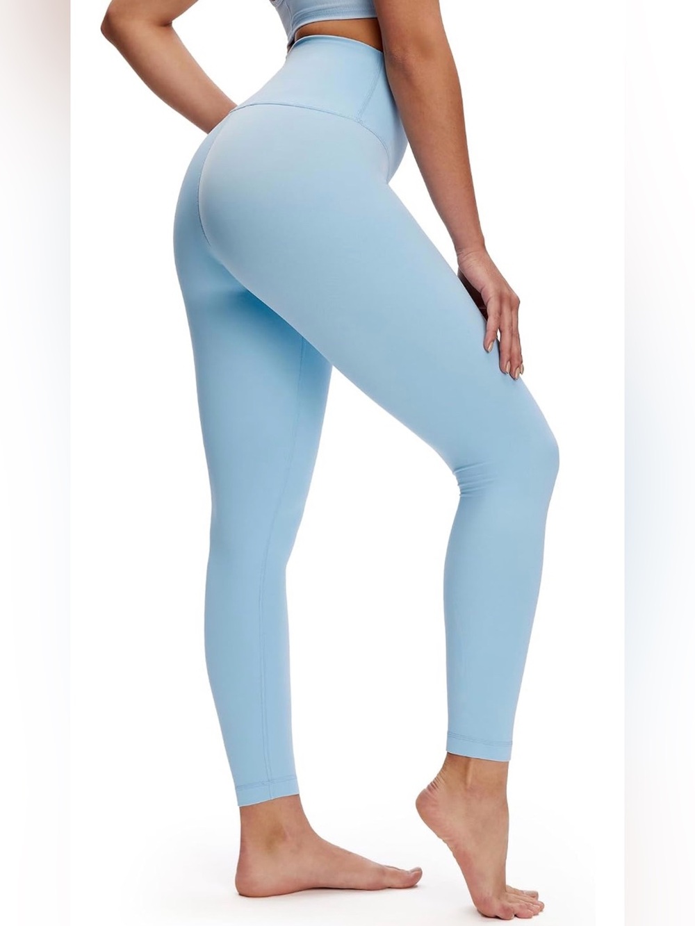 High Waist Leggings for Women, Buttery Soft Leggings M Blue